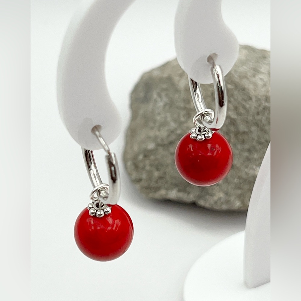RED CORAL EARRINGS